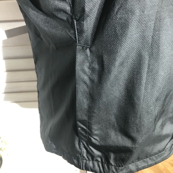 Adidas Black Windbreaker Jacket Hooded Zip Pockets Size Small - Picture 8 of 10